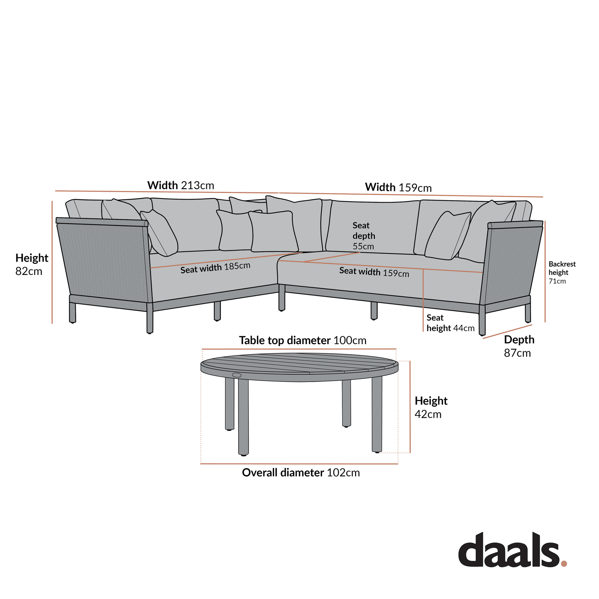 Panarea Indoor and Outdoor Wicker Large Corner Sofa Set