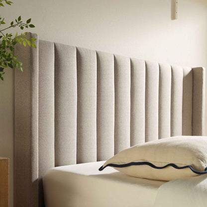 Wilton Warm Stone Fabric TV Bed with Ottoman Storage