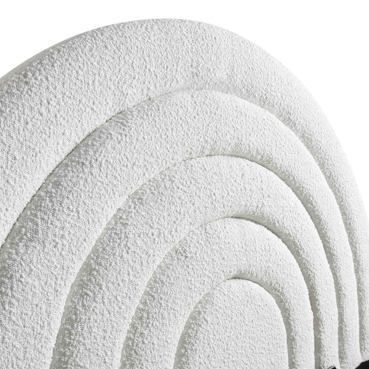 Archer White Boucle Ottoman Bed with Storage