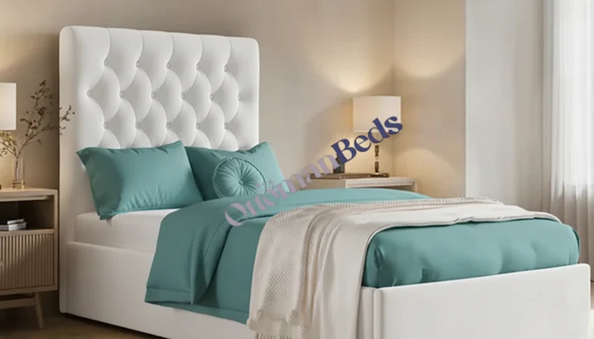 Calviero Celeste Ottoman Bed