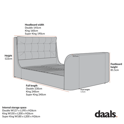 Hadley Moss Green Velvet TV Bed with Ottoman Storage