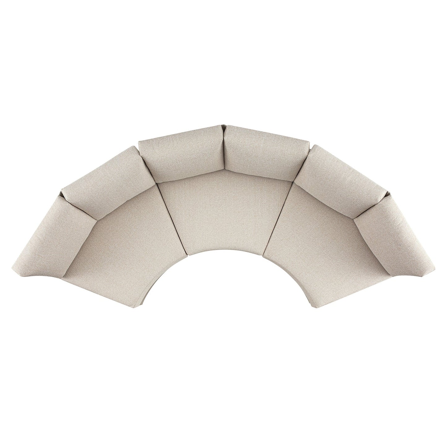 Jardin Aluminium Outdoor Modular Large 3-Piece Curved Sofa Set, Pumice