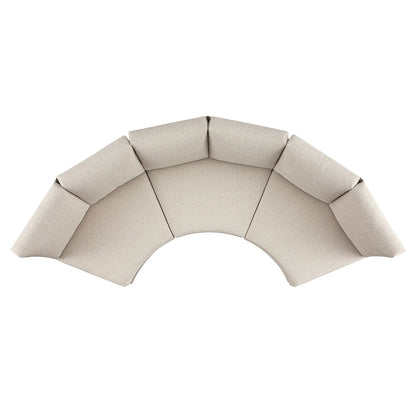 Jardin Aluminium Outdoor Modular Large 3-Piece Curved Sofa Set, Pumice