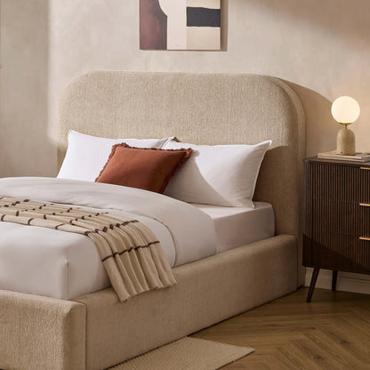 Aintree Ottoman Storage Bed - Textured Oatmeal