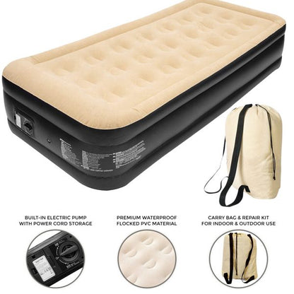 Inflatable High Raised Air Bed Mattress Built- in Electric Pump Double Bed Size – view 4