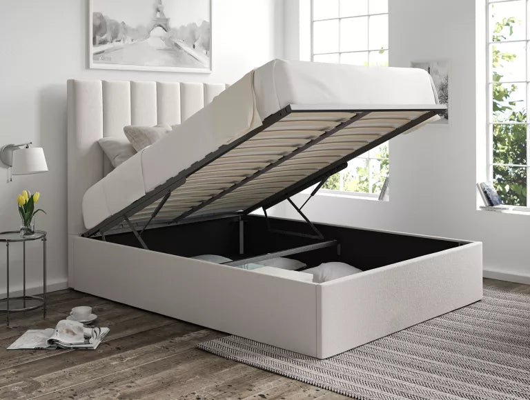 Amalfi Arran Natural Upholstered Ottoman Bed Frame Only – view 3