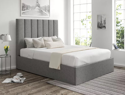 Amalfi Arran Pebble Upholstered Ottoman Bed Frame Only