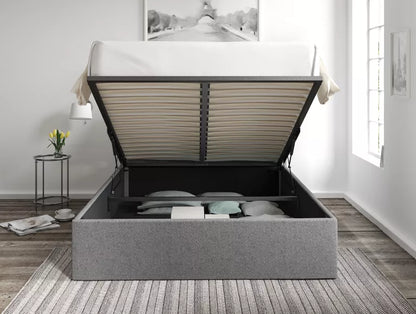 Amalfi Arran Pebble Upholstered Ottoman Bed Frame Only – view 4