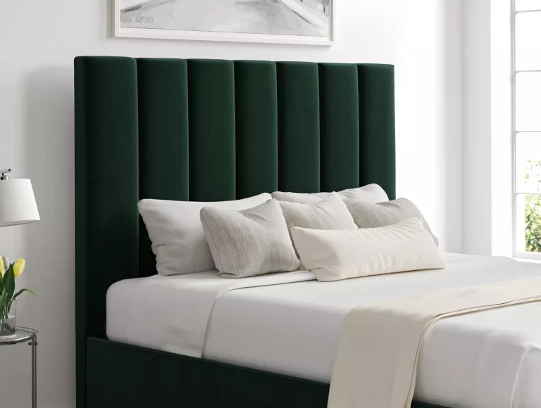 Amalfi Hugo Bottle Green Upholstered Ottoman Bed Frame Only – view 4