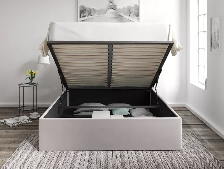 Amalfi Hugo Dove Upholstered Ottoman Bed Frame Only – view 2