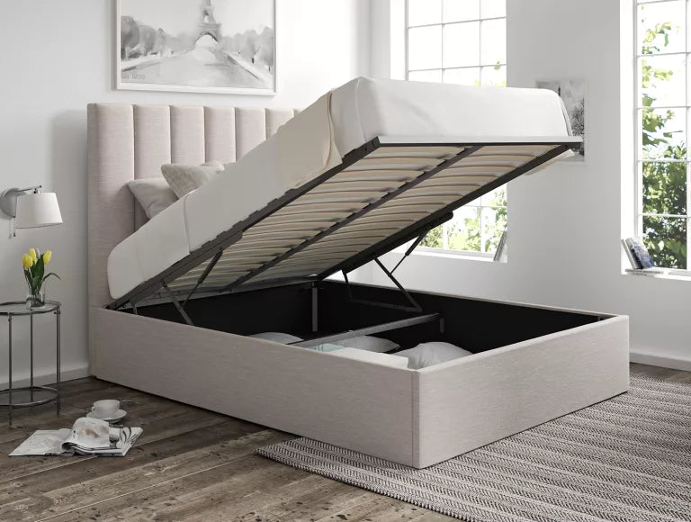 Amalfi Linea Fog Upholstered Ottoman Bed Frame Only – view 2