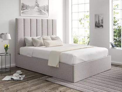 Amalfi Trebla Chalk Upholstered Ottoman Bed Frame Only