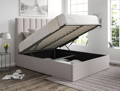 Amalfi Trebla Chalk Upholstered Ottoman Bed Frame Only