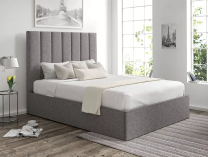 Amalfi Trebla Charcoal Upholstered Ottoman Bed Frame Only