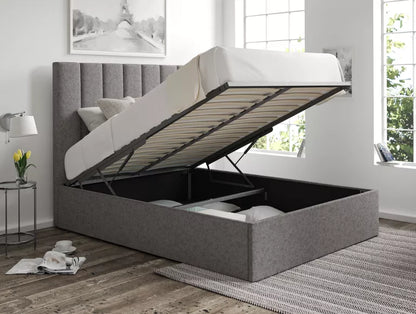 Amalfi Trebla Charcoal Upholstered Ottoman Bed Frame Only – view 2