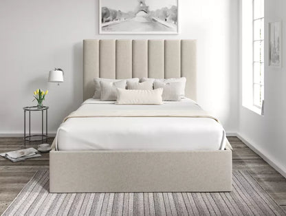 Amalfi Trebla Flax Upholstered Ottoman Bed Frame Only