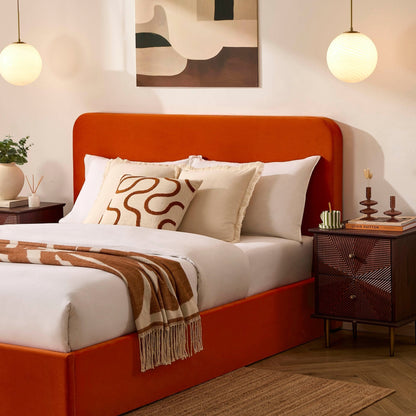 Ascot Ottoman Storage Bed - Bright Orange