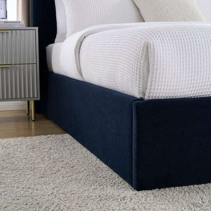 Ascot Ottoman Storage Bed - Navy