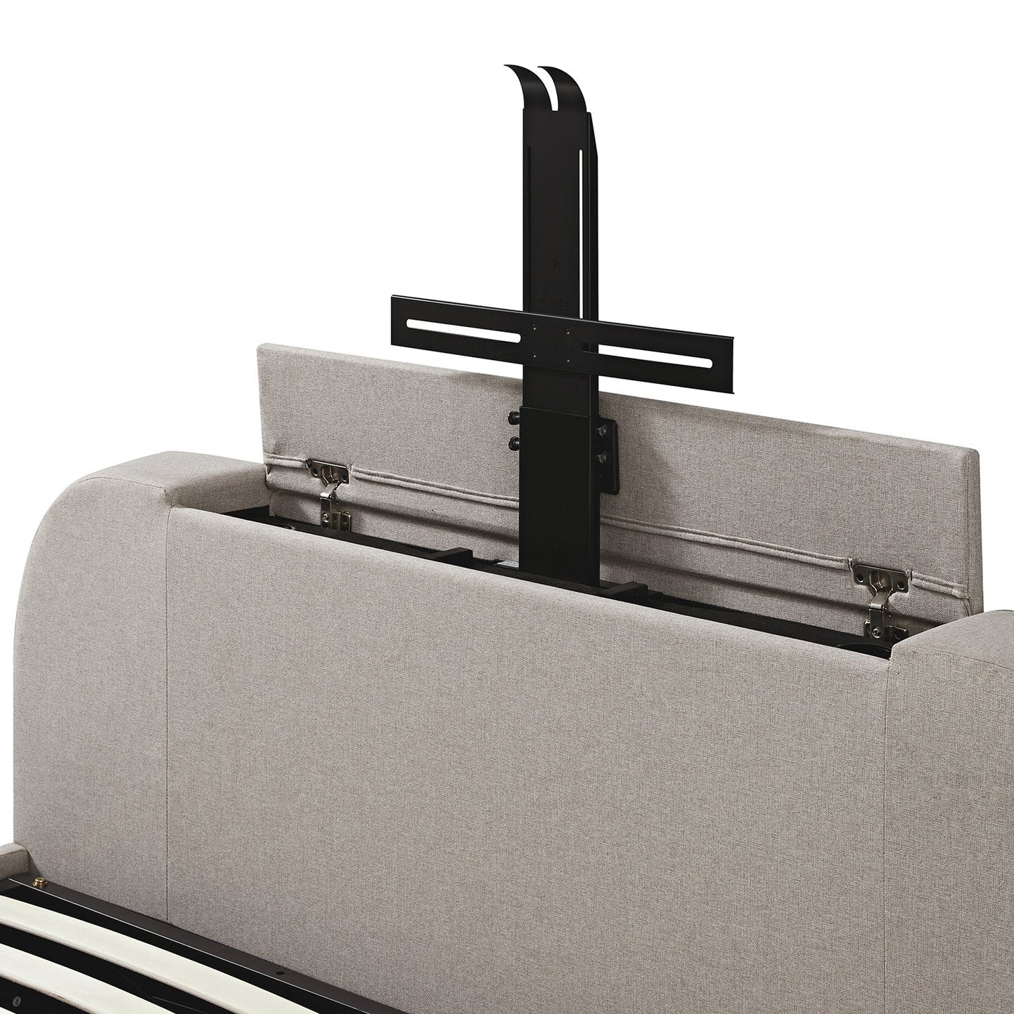 Hadley Stone Fabric TV Bed with Ottoman Storage