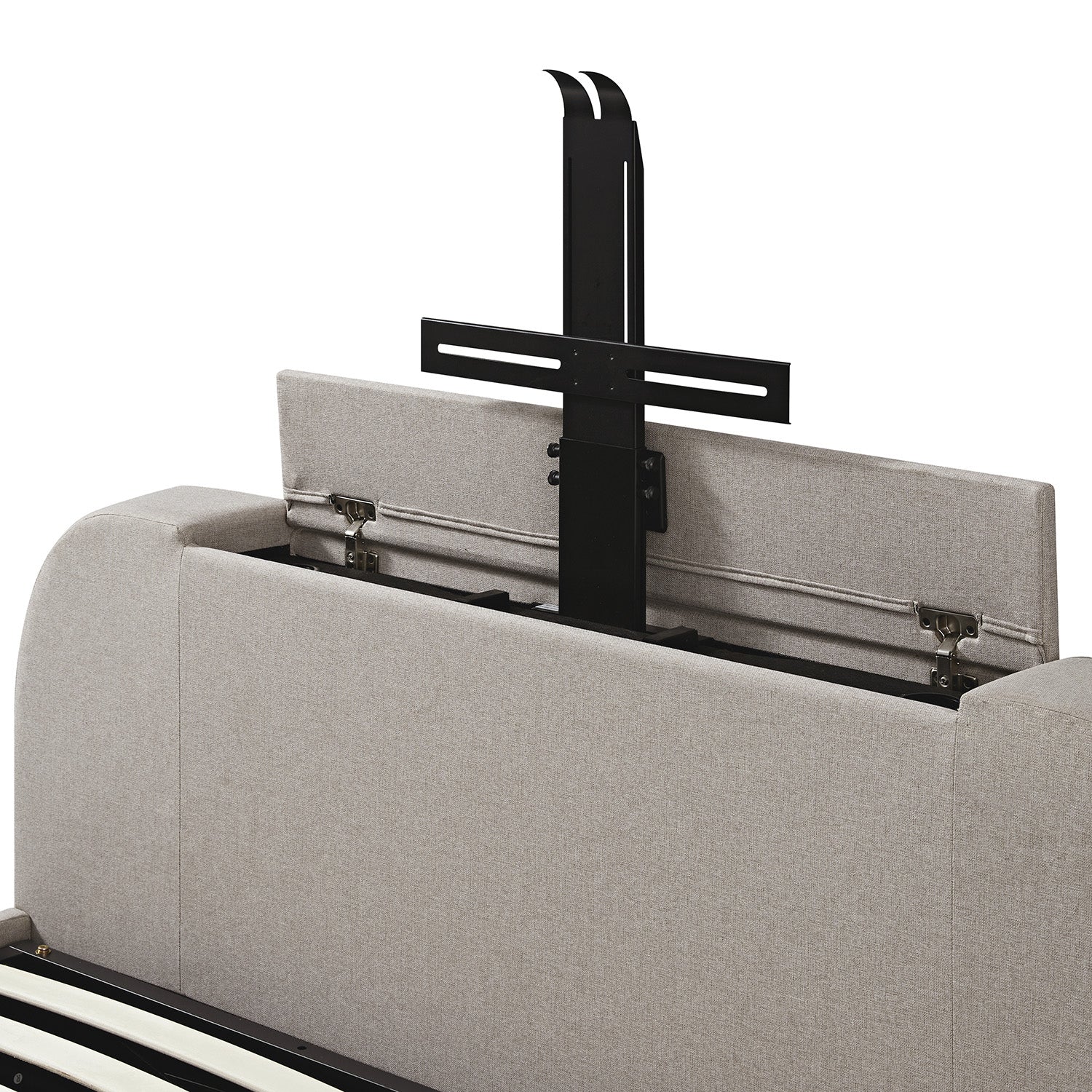 Hadley Stone Fabric TV Bed with Ottoman Storage