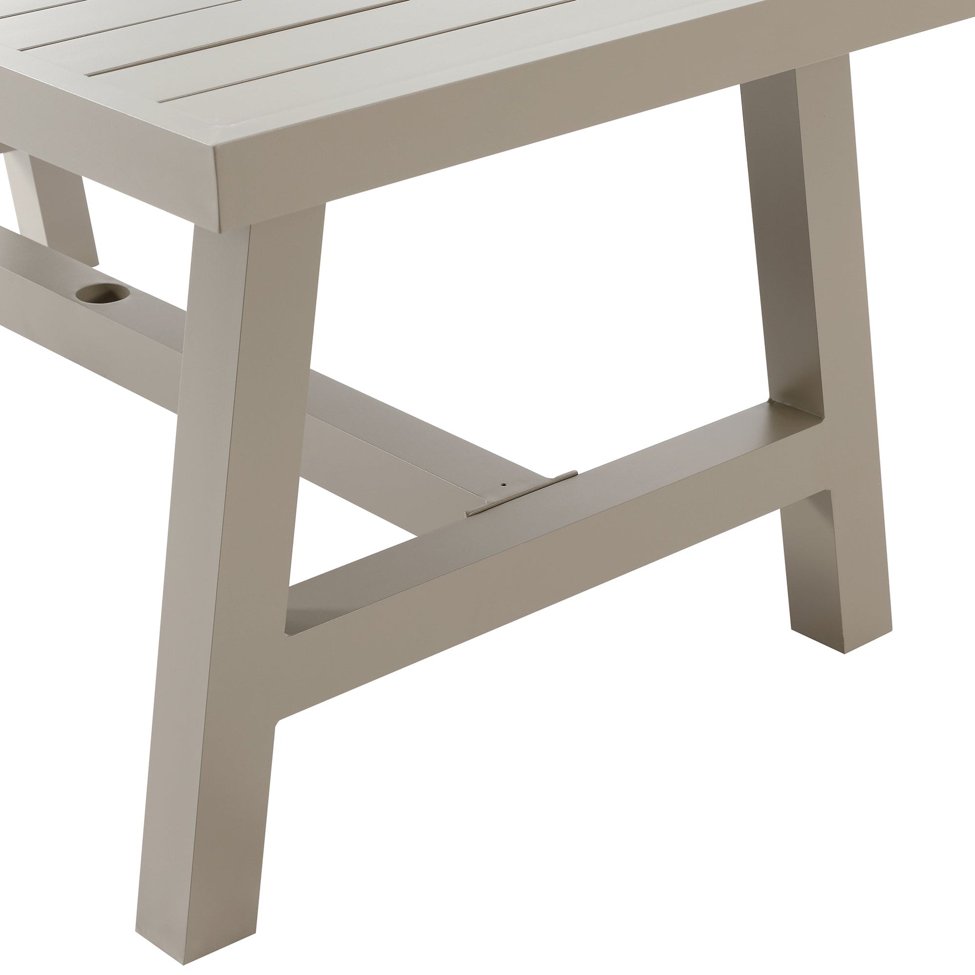 Manresa Rope 6-Seater Rectangular Garden Dining Set, Taupe and Beige