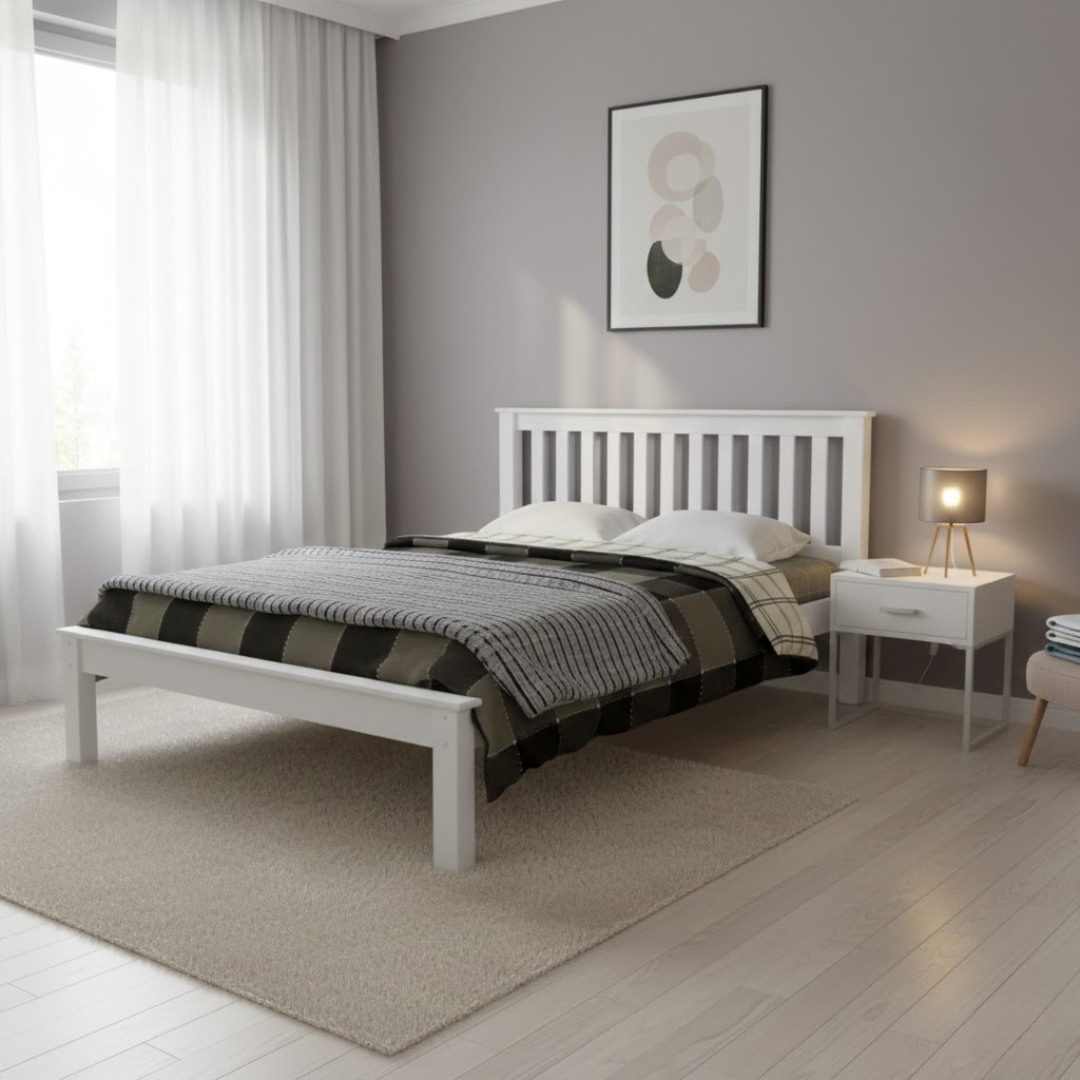 Mission White Bed Frame