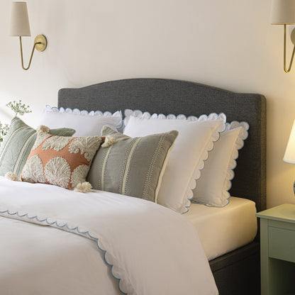 Chilworth Upholstered Ottoman Bed with Storage, Dark Grey Weave Fabric