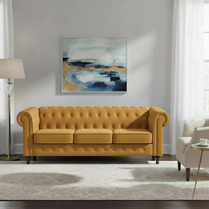 3-Seater Chesterfield Sofa – KD Velvet