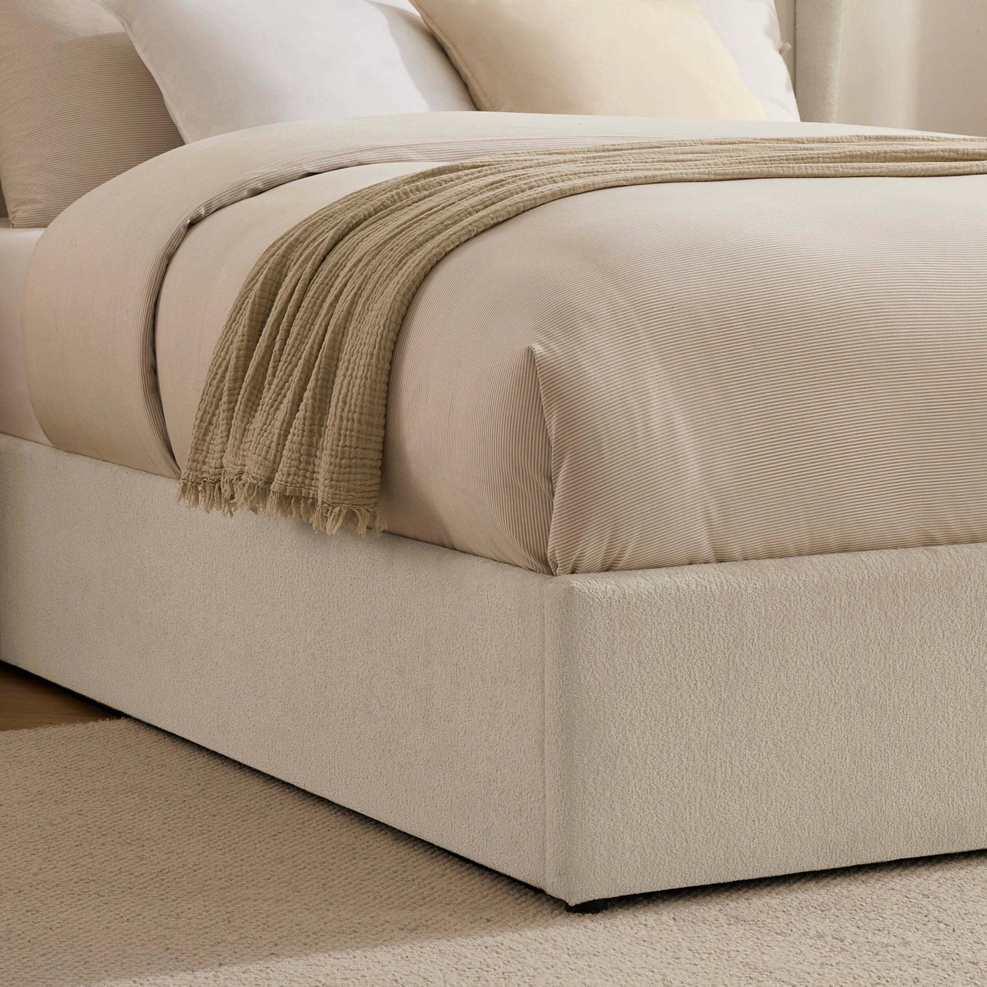 Berkeley Ottoman Storage Bed - Chenille Ecru