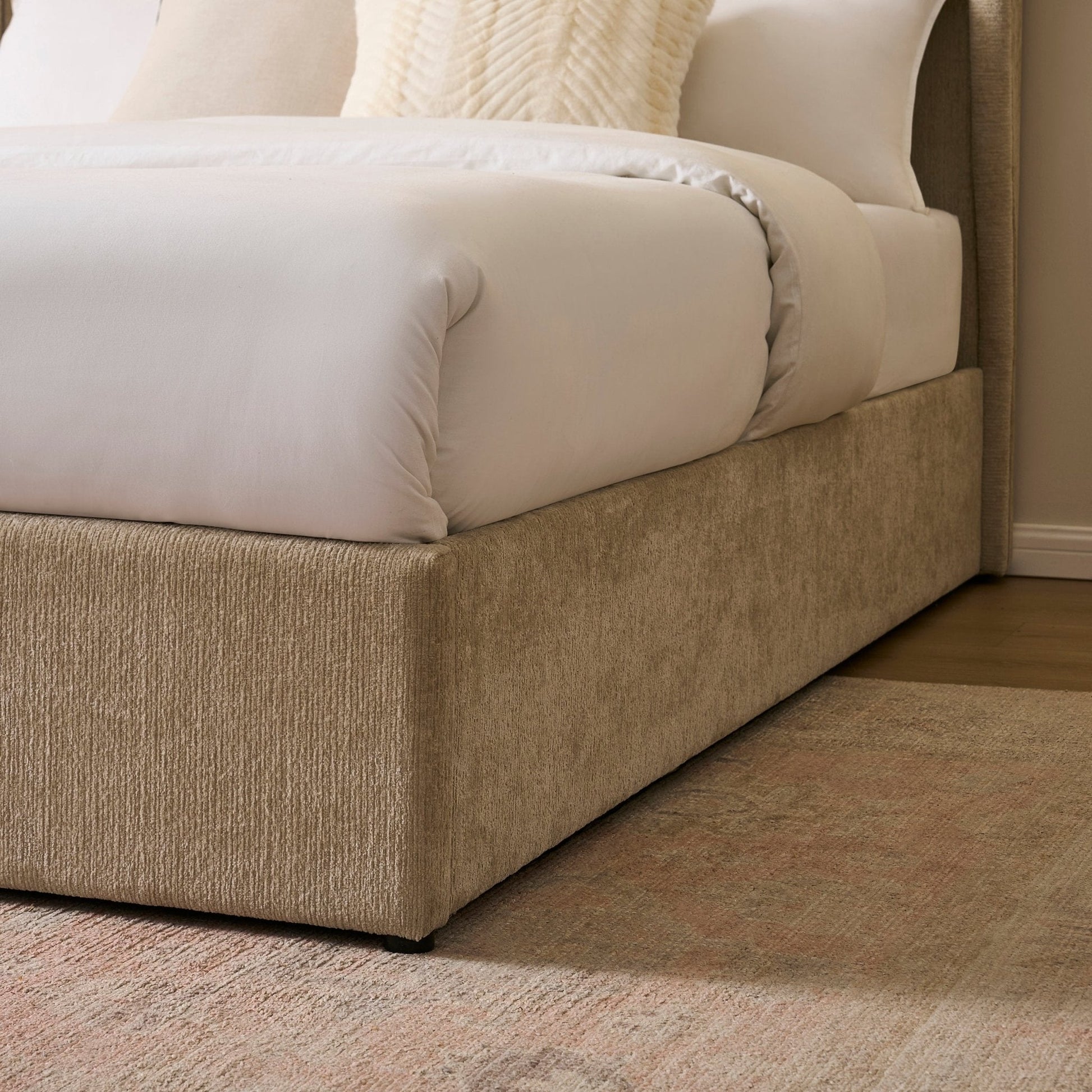 Berkeley Ottoman Storage Bed - Textured Oatmeal