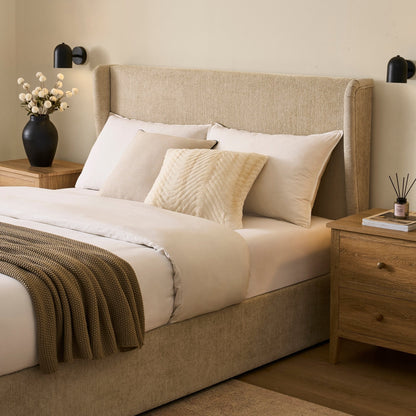 Berkeley Ottoman Storage Bed - Textured Oatmeal