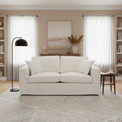 Calista Cream Fabric Sofa