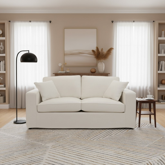 Calista Cream Fabric Sofa