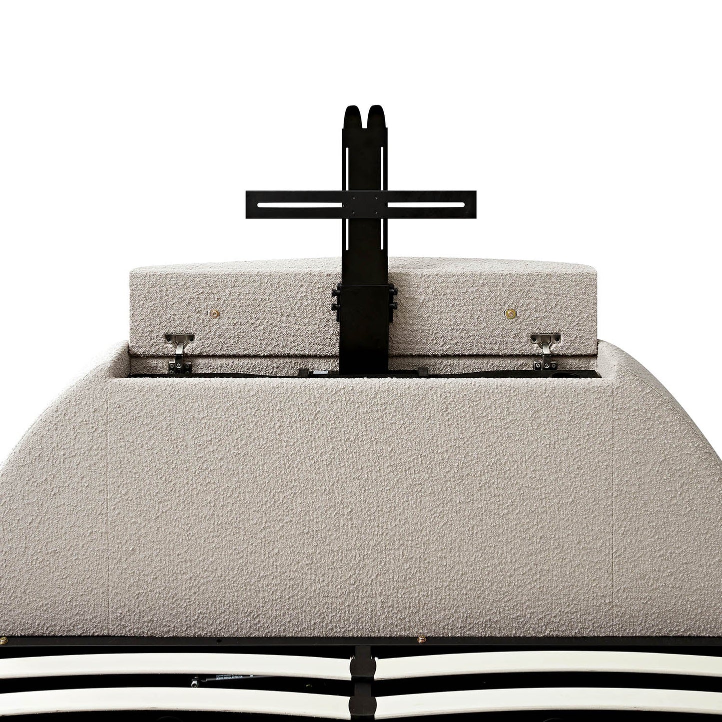 Archer Taupe Boucle TV Bed with Ottoman Storage