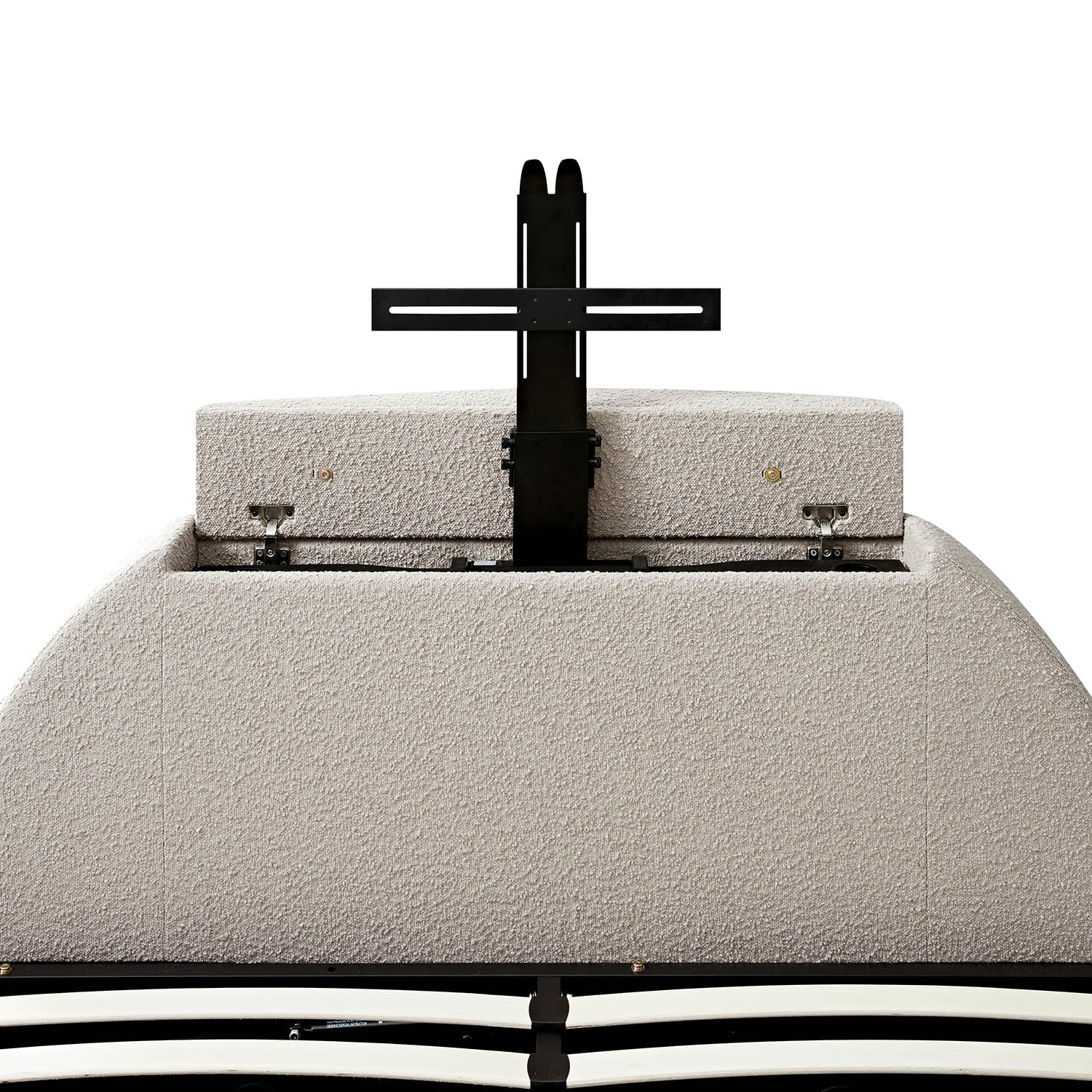 Archer Taupe Boucle TV Bed with Ottoman Storage