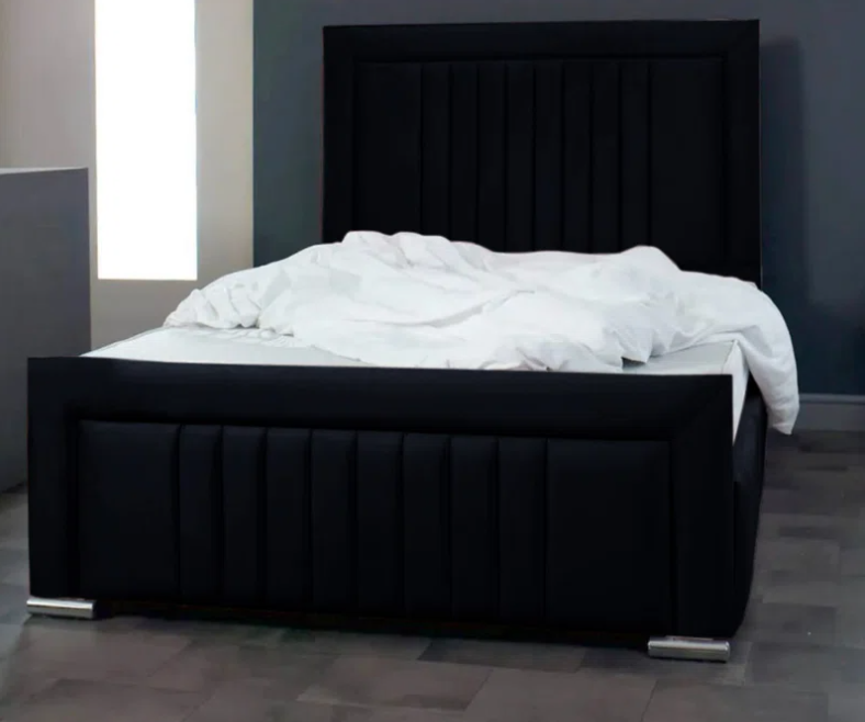Alama Upholstered Panel Bed – view 2