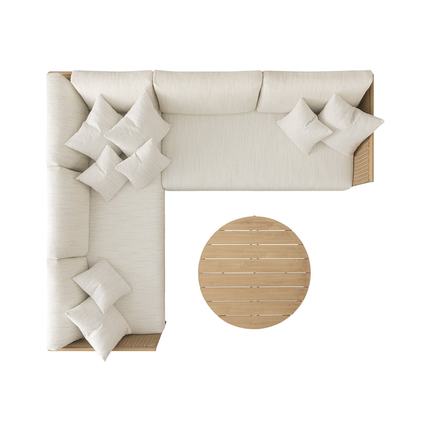 Panarea Indoor and Outdoor Wicker Large Corner Sofa Set