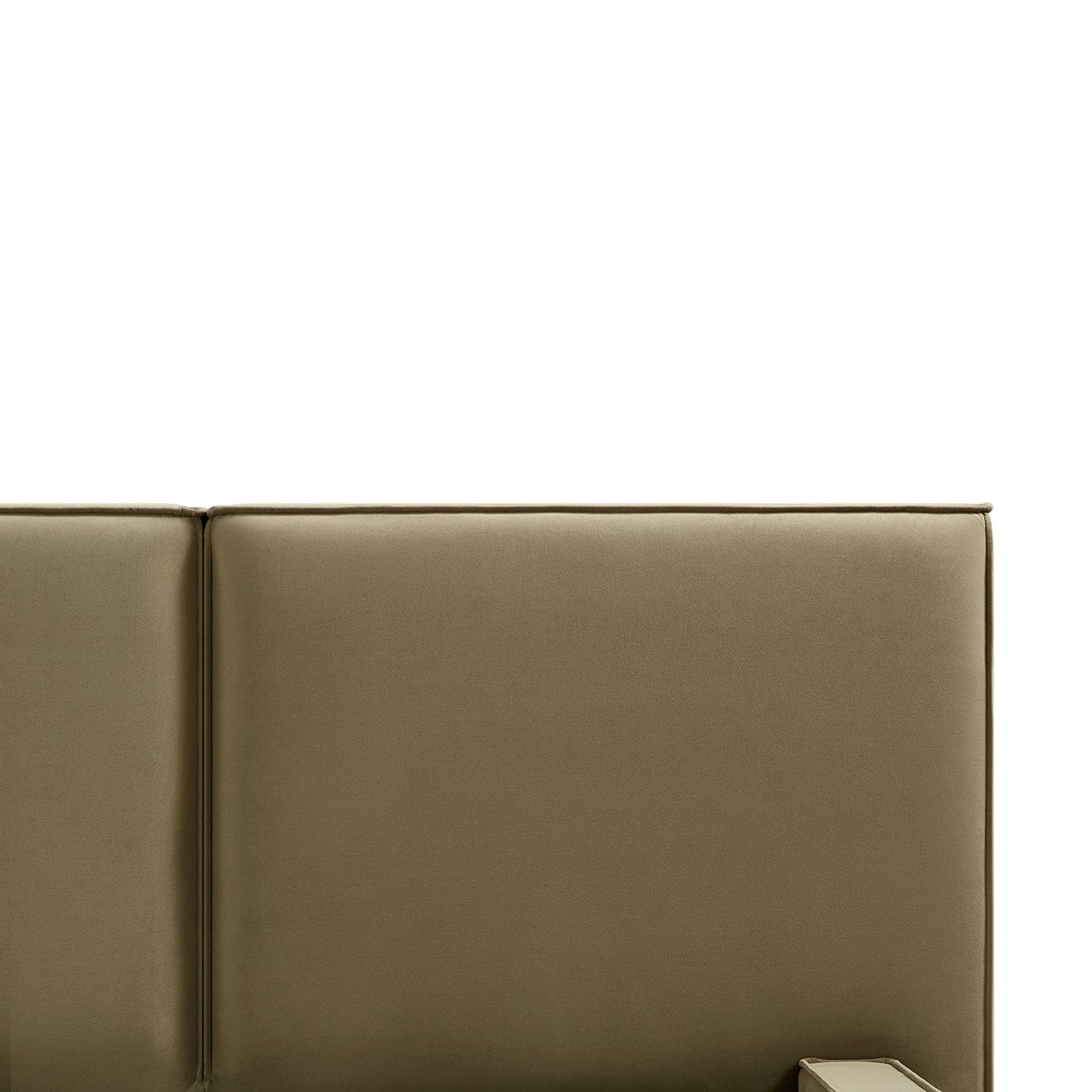 Claudine Ottoman Bed with Storage, Hazelnut Velvet
