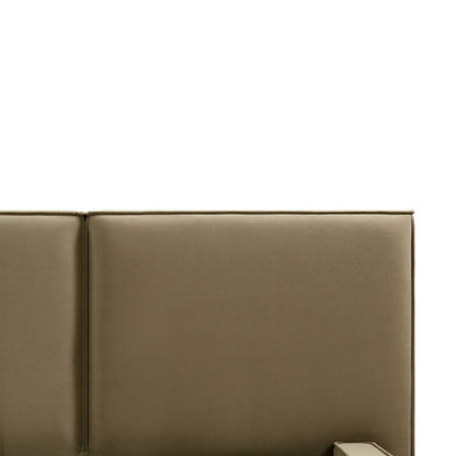 Claudine Ottoman Bed with Storage, Hazelnut Velvet