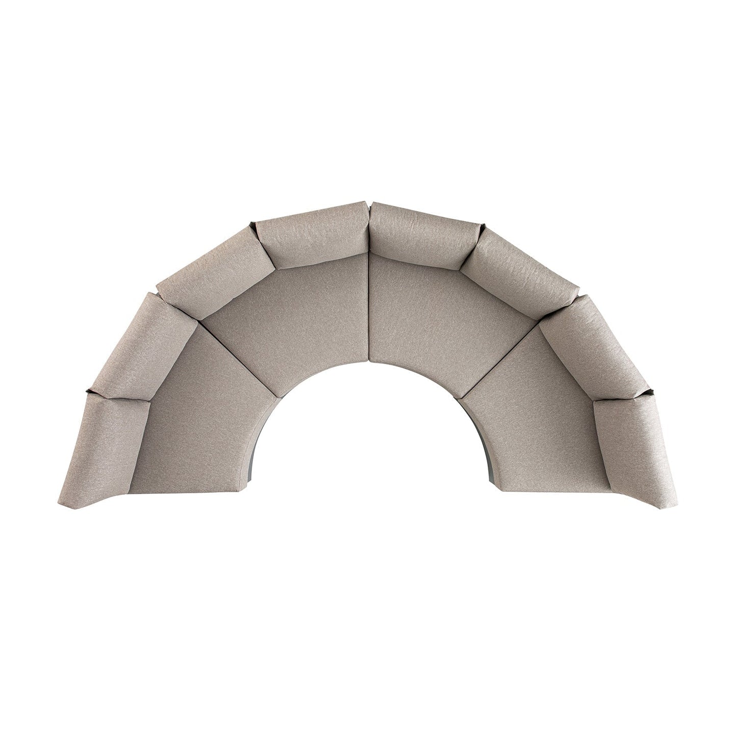 Jardin Aluminium Outdoor Modular Grande 4-Piece Curved Sofa Set, Granite