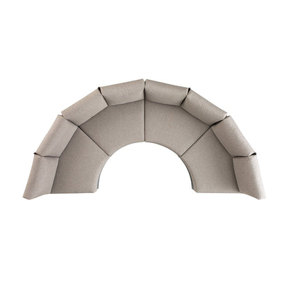Jardin Aluminium Outdoor Modular Grande 4-Piece Curved Sofa Set, Granite
