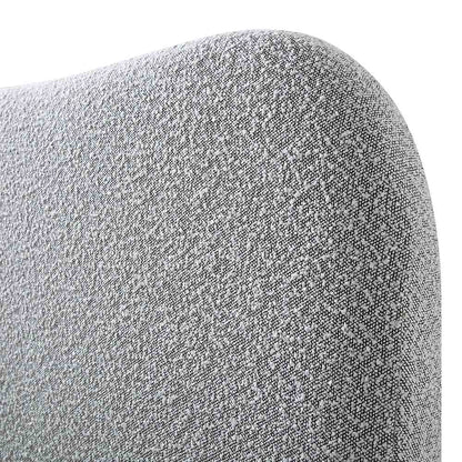 Egerie Curved Headboard Mist Grey Boucle Ottoman Bed with Storage