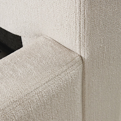 Antoine Side-Opening Ottoman Bed with Storage, Soft Beige Chenille