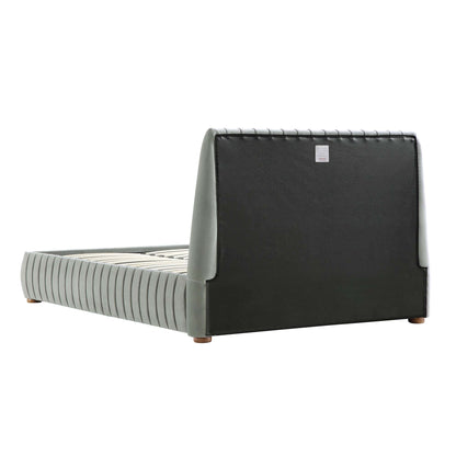 Helia Pleated Ottoman Bed with Storage, Silver Grey Velvet