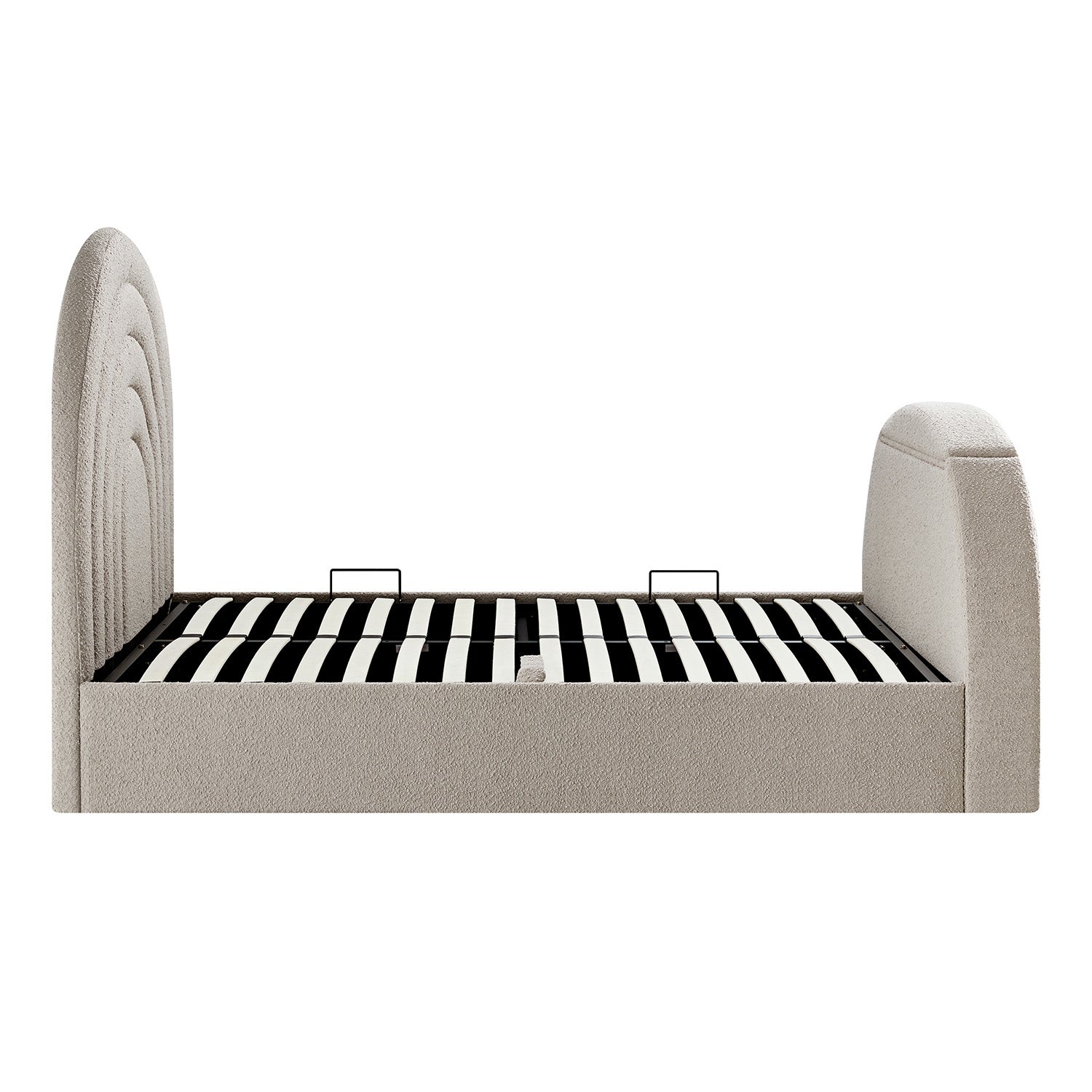 Archer Taupe Boucle TV Bed with Ottoman Storage