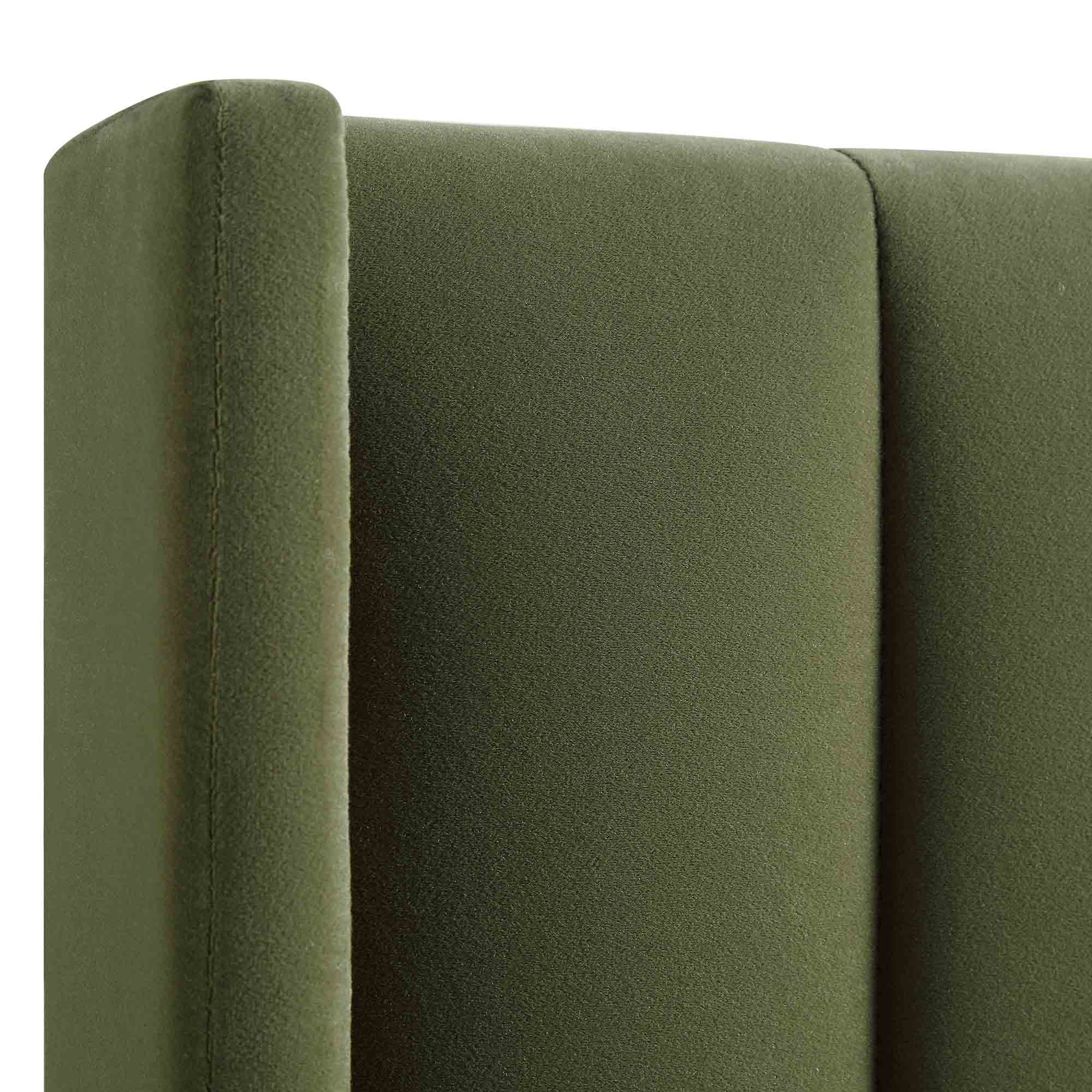 Wilton Moss Green Velvet Ottoman Bed with Storage