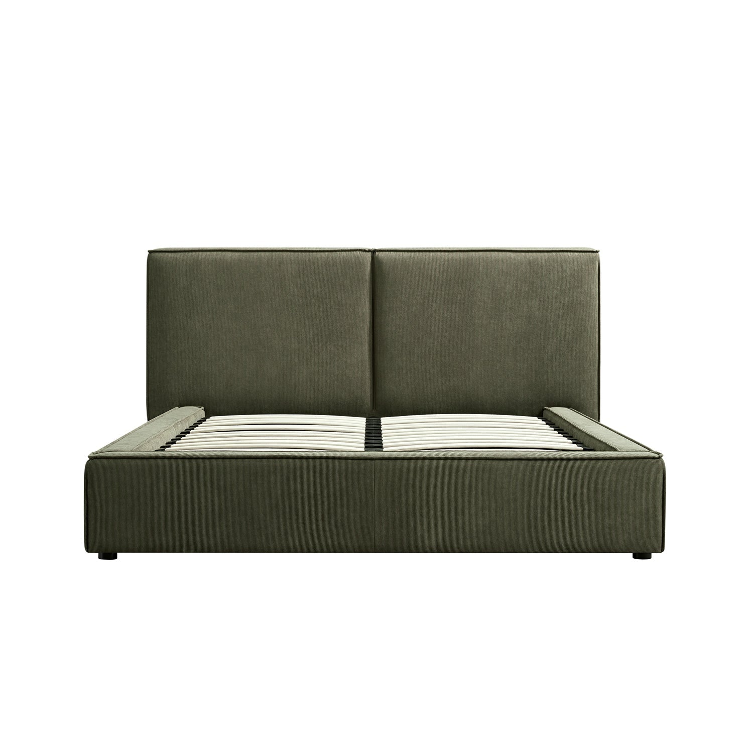 Claudine Ottoman Bed with Storage, Moss Green Corduroy