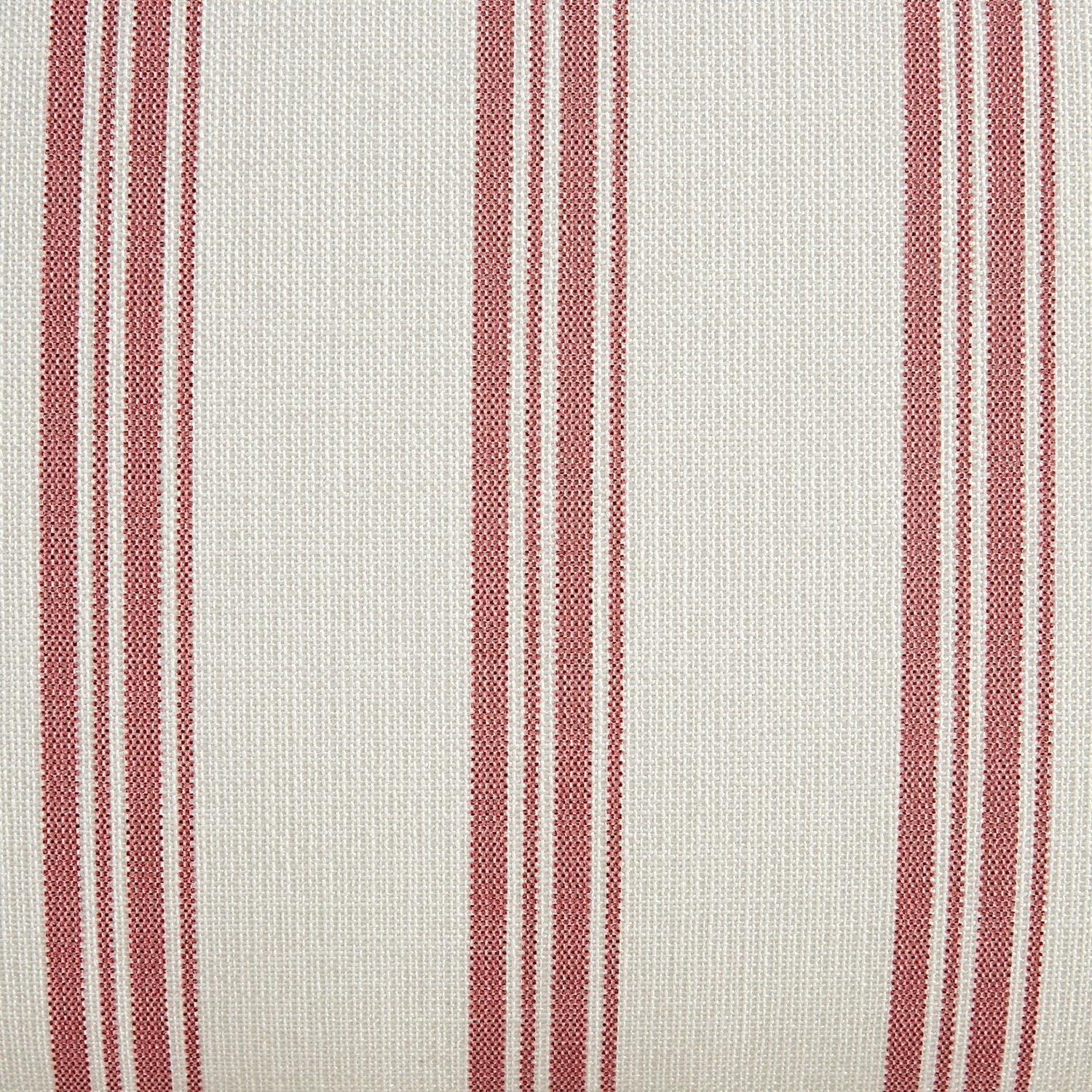 Celeste Upholstered Bed with Storage with Ruffled Headboard, Peony Red Stripe
