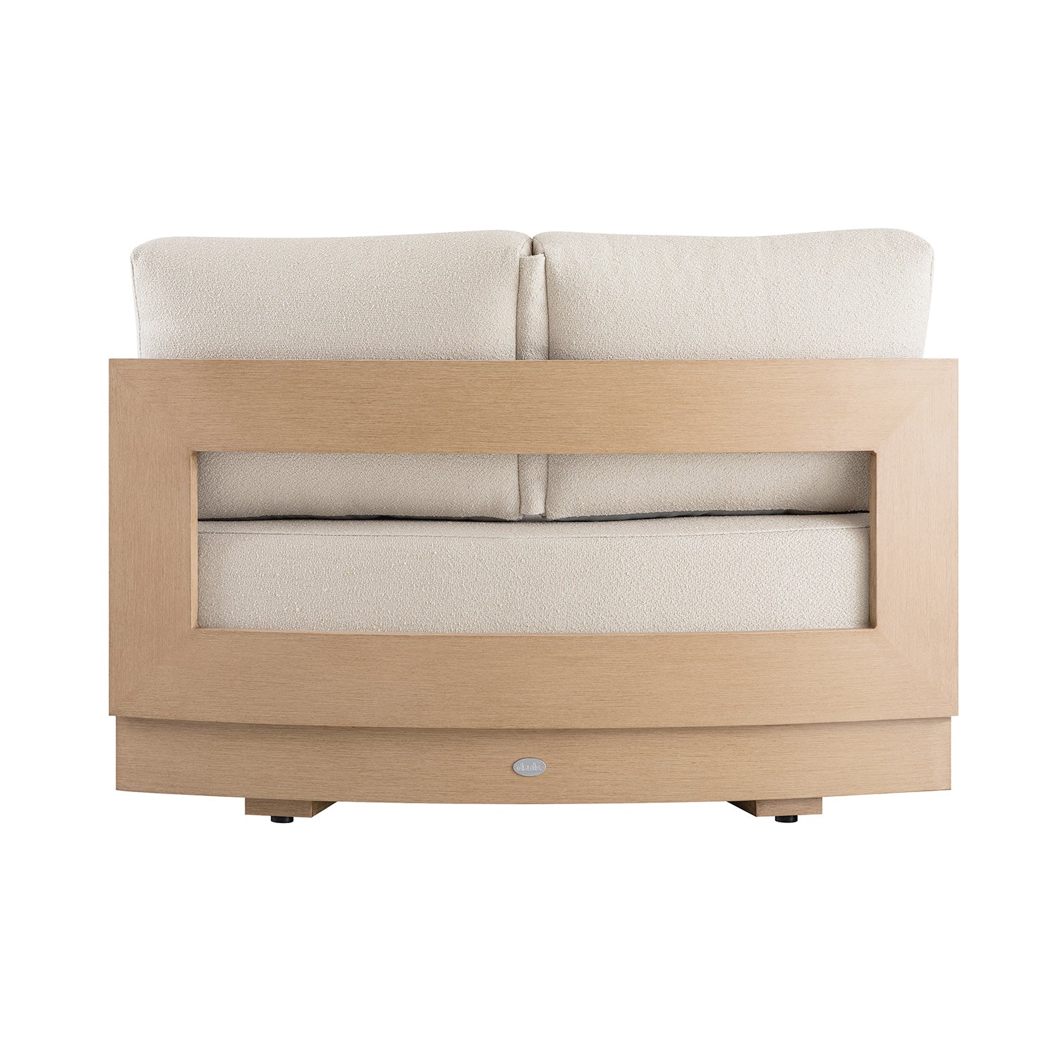 Jardin Aluminium Outdoor Modular 1-Piece Curved Sofa, Natural