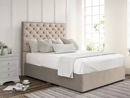 Chesterfield Upholstered Headboard and Divan Base